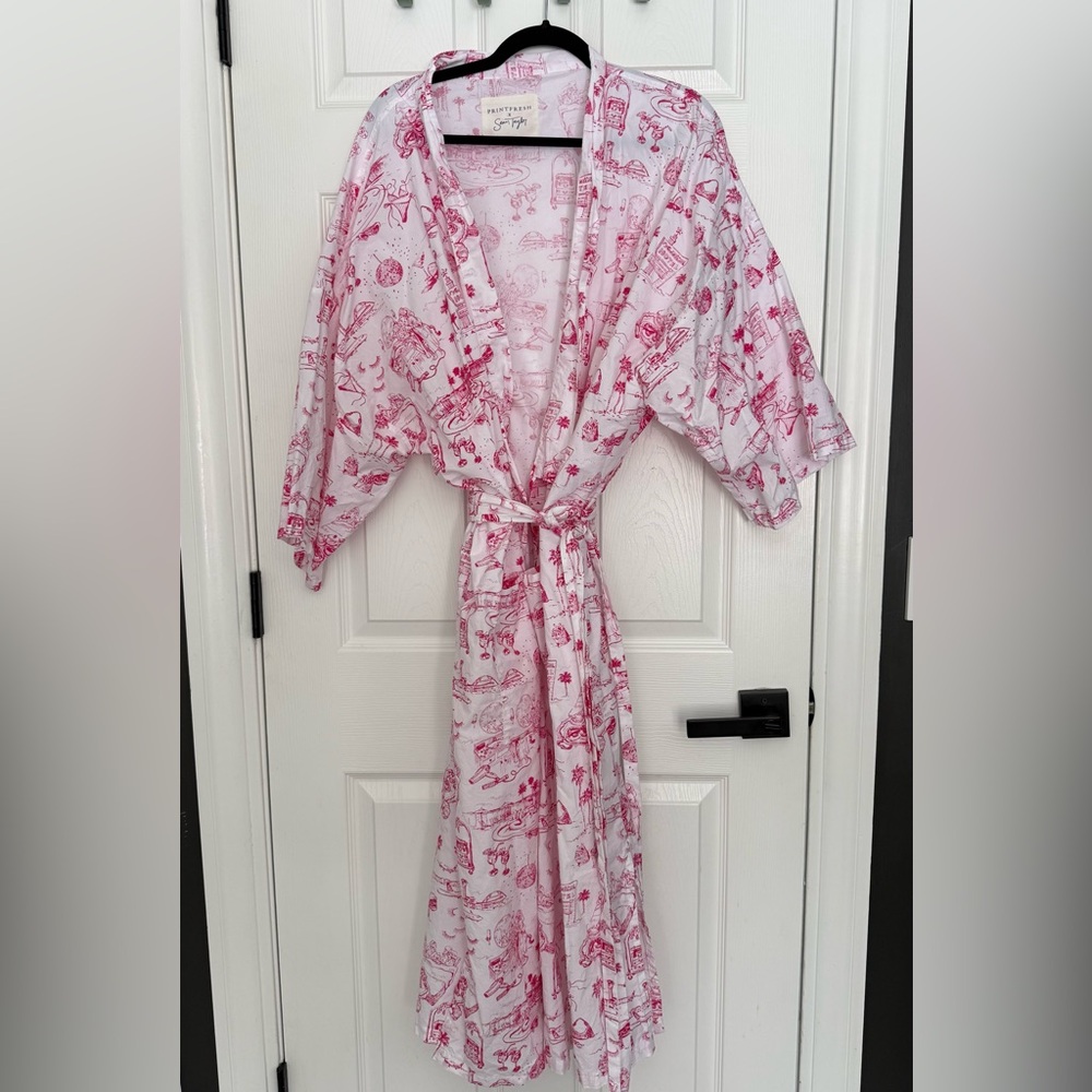 Printfresh x Sean Taylor Girls Trip Toile Collection Robe